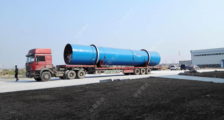 时产40吨的转筒煤泥烘干机发货至黑龙江