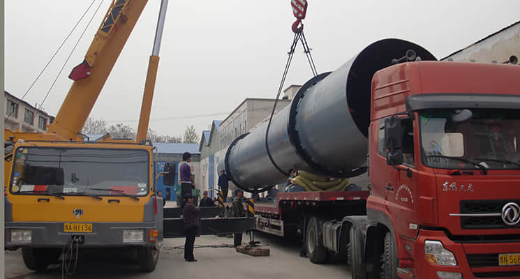 φ2.5米转筒煤泥烘干机发往河南辉县