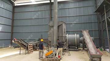 马来日产33吨长石粉烘干机运行平稳