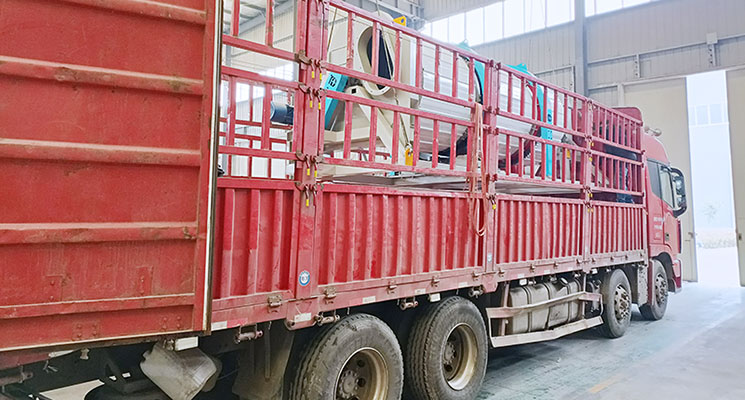 时产1吨豆藤粉料欧式烘干机发往云南